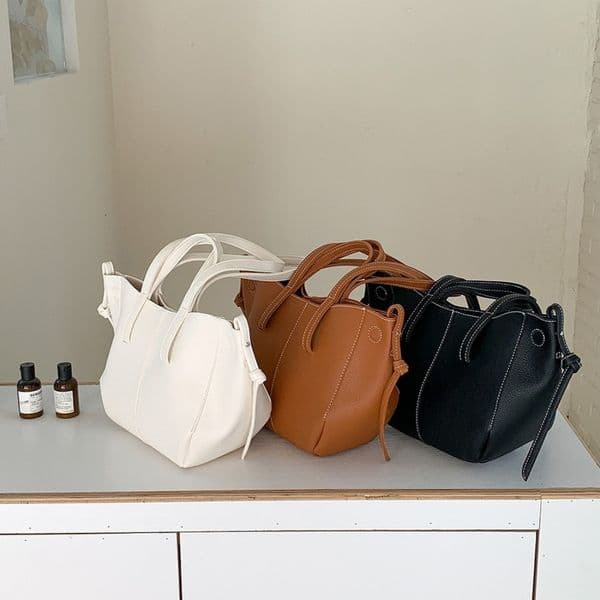 Korean PU Soft Leather Tote Bag Large-capacity Women's Wings Commuter Handbag Women's Office Workers New Shoulder Bag