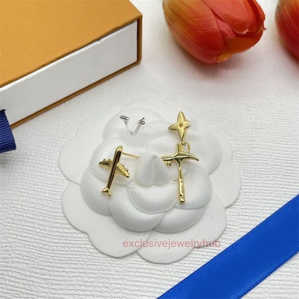 Louise lousi lvness lvs earring Designer 3PCSSet Earrings Luxury Brand Letter Star Charm Plane Dangle 18K Gold Plated Stud Drop for Women Weddings Party Fashion Jewe