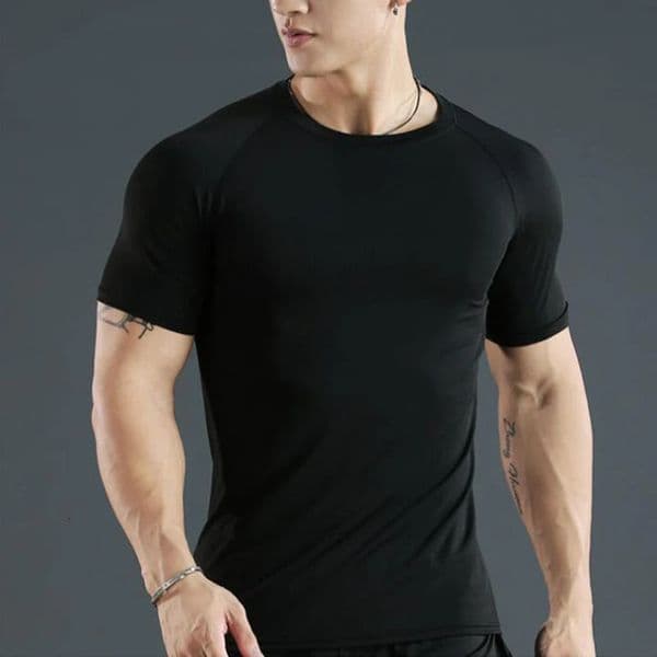 Men Compression Running T Shirt Fitness Tight Short Sleeve Tshirt Training Jogging Shirts Gym Sportswear Quick Dry Rashgard 260422