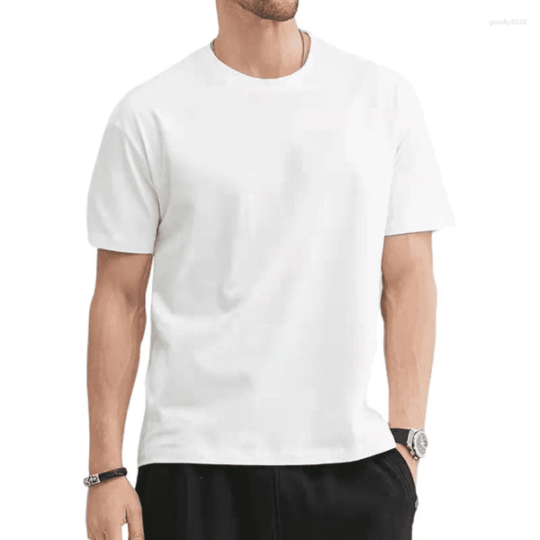 Men's T Shirts Cotton Summer Short Sleeve Tee Soft Tshirts Men Clothes Anti-pilling Sweat Size M To 5XL