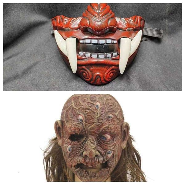 Scary Ghost God Red Halloween Mask, Full Face Fun Prajna Japanese Noh Cosplay Masquerade 26Y0422
