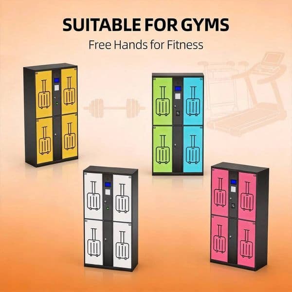 Smart locker with facial recognition and numeric keypad, waterproof electronic locker, suitable for gym storage wholesale