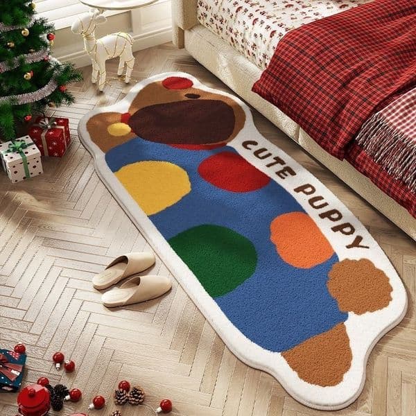 Cashmere Creative Cartoon Carpet Girly Heart Shaped Cute Water Absorbent Non-Slip Mat Home Door Mat Entrance Foot Mat 260421