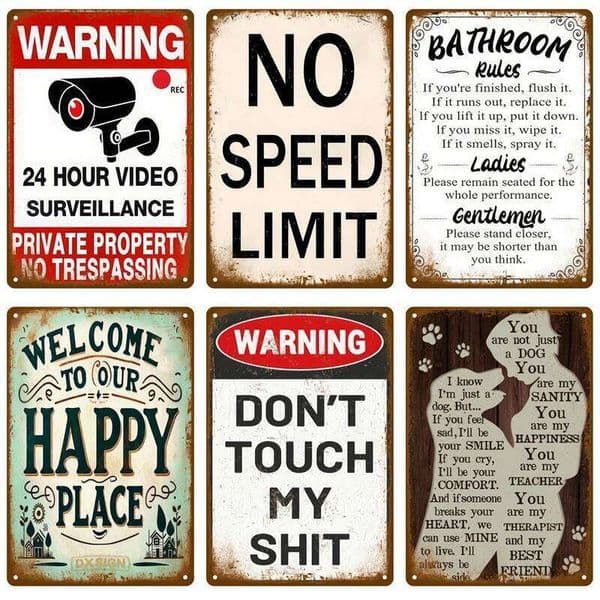 Vintage Plate Tin Plates Bar Retro Metal Sign Wall Art Mural Aesthetic Room Home Decor Items Poster Garage Decoration 26L0422