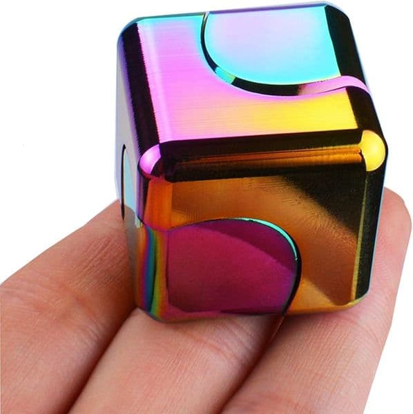 2026 New Fidget Spinner Toys Cube Adult Metal Desktop Gadget Office Suitable Small Anxiety Figurine Sensory Toy ADHD Tool Finger Stress Relief Gift Easter