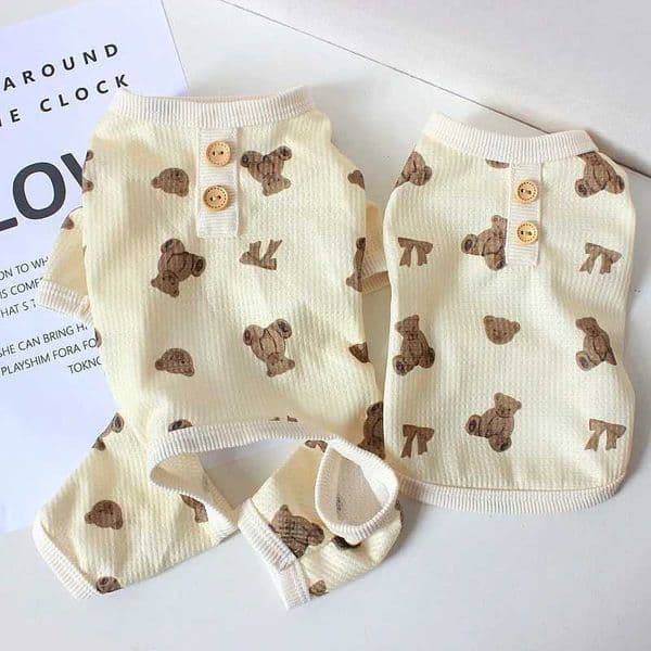 Pet Dog Jumpsuits Bear Vest Thin Spring Summer Clothes for Dogs Chihuahua Teddy French Bulldog Soft Breathable Puppy Costume L260528
