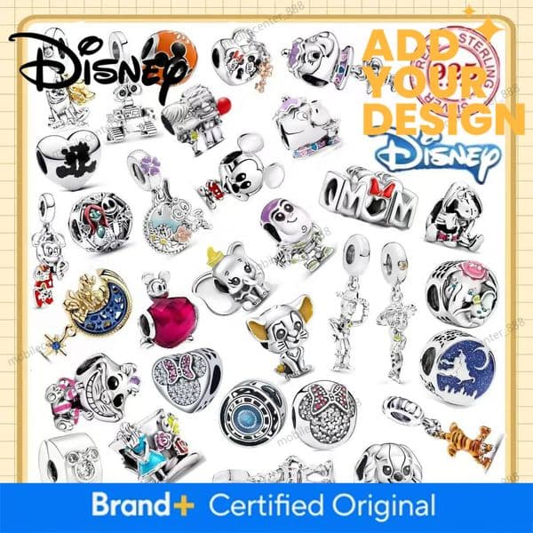 Designer Disney 925 Pure Silver Disney Anniversary Mickey Mouse Jumping Tiger Captain America Charm Beads Birthday Surprise Gift For Women Party Luxury