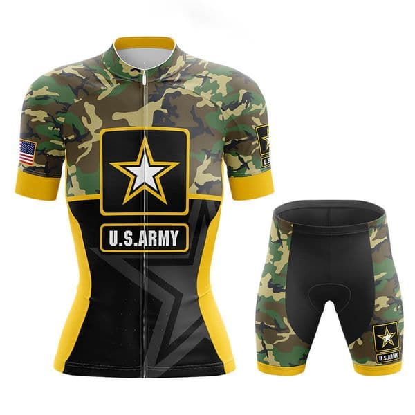 2026 U.S Army Women Cycling Team Jersey Bike Shorts Bib Set Ropa Ciclismo WomenS MTB Shirt Summer Pro Bicycling Maillot Bottom Clothing