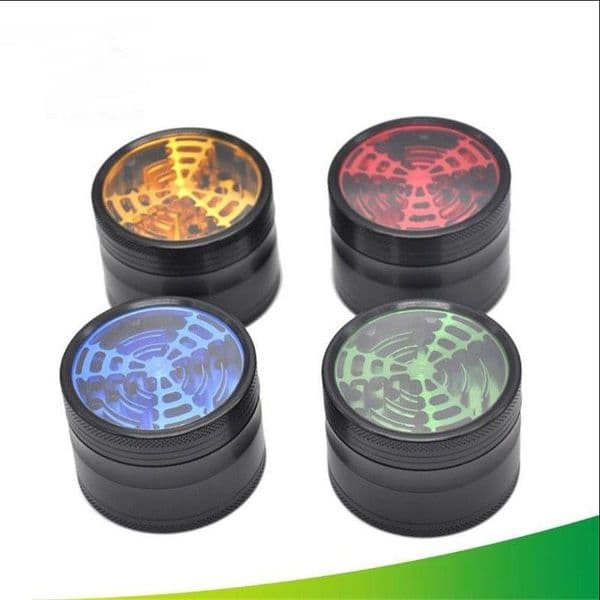 Cool aluminum alloy open skylight WiFi signal sign tooth cigarette grinder metal grinder