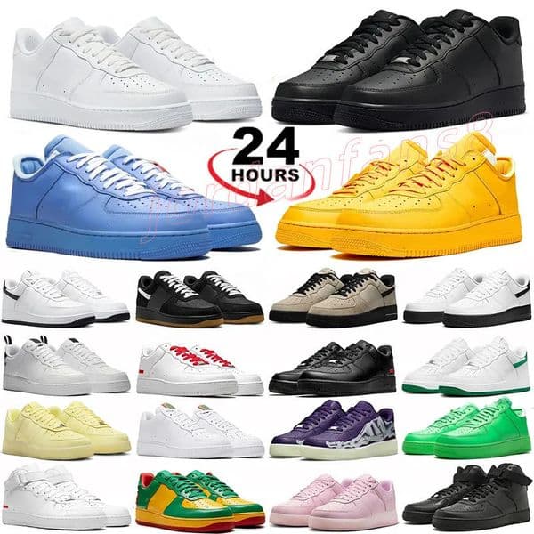 Airfore 1 One Af1s Casual Sneakers 1 Triple White Black Mens Womens Traienrs Outdoor Sports Runners Men Women Szie 36-45