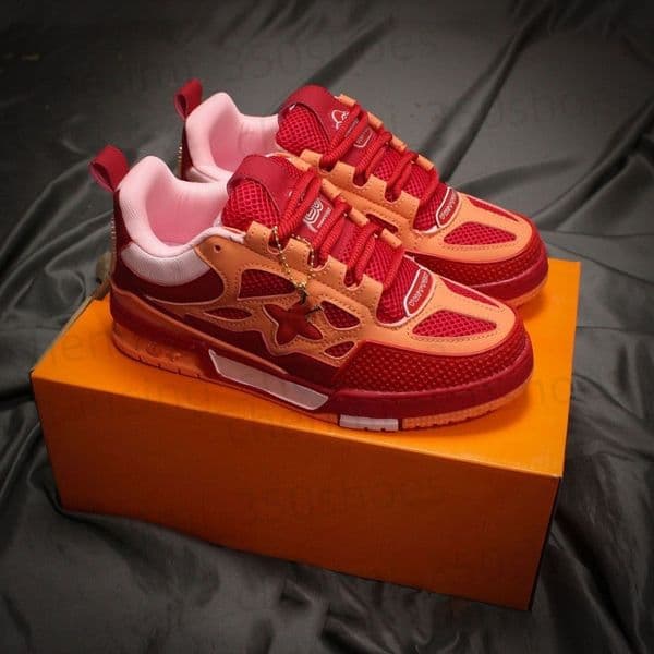 2026 Hot Sale Designers Skate Shoes Men Women Sneakers Calfskin Black White Pink Green Orange Purple Dghate luxury brand Platform Skateborad Trainers B6