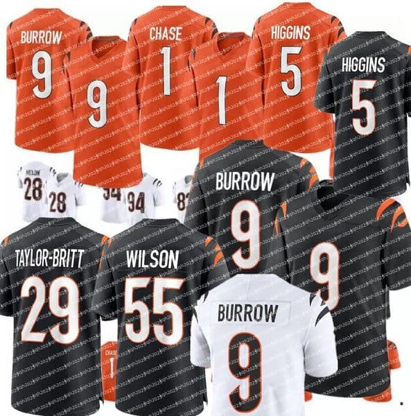 Dexter Lawrence II Joe Burrow Myles Murphy Cashius Howell Tacario Davis Dax Hill Amarius Mims Connor Lew Bryan Cook Ja'Sir Taylor Ja'Marr Chase Football Jersey