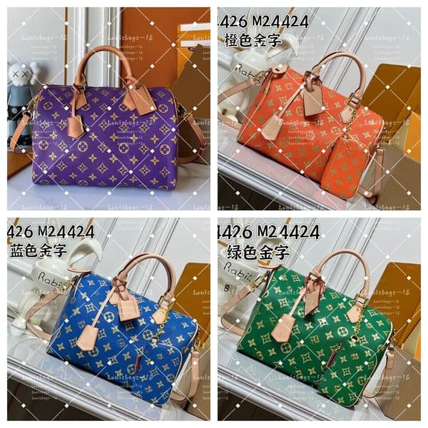 Luxury Soft 30 tote bag gold P9 soft shoulder bag womens handbag 25 designer bag speedytotes denim pillow leather chain travel bag top Quality M24424 M24426