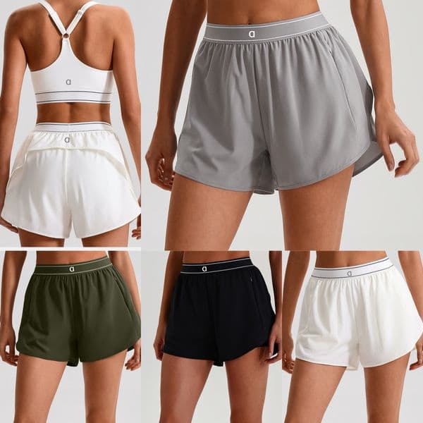 A2120 Women Quick Drying Yoga Bra Sports Vest Pilates Running Fitness Exercise Quick-drying Shorts Running Fitness High Waist Yoga Shorts
