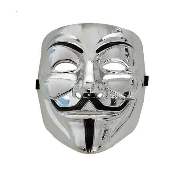 Anonymous Guy Fawkes Golden Adult Costume Accessory Macka Mascaras Halloween The V for Vendetta Party Cosplay Masque Mask 26Y0422