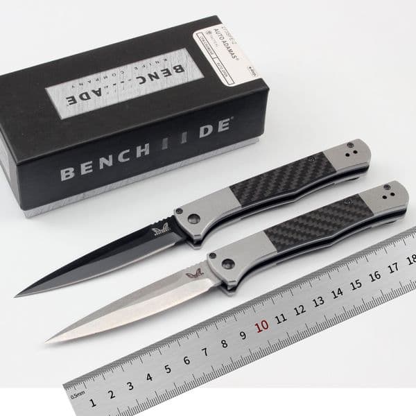 BM4170 folding knife, aviation aluminum and carbon fiber handle, suitable for camping, kitchen, daily life, men's gift