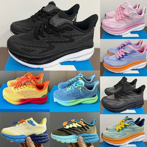 Designer Clifton 9 Kids Shoes Boys Girls Black White Blue Orange Pink Children Shoes Runner Casual Outdoors Sneakers 28-37J260521
