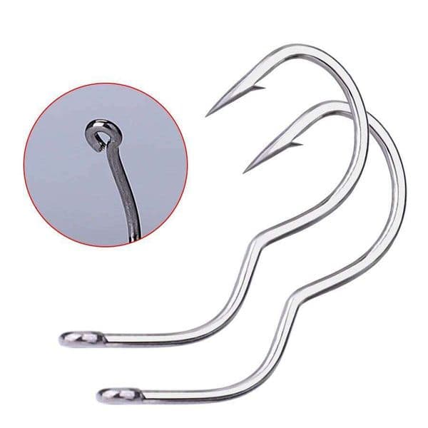 FTK Double Hooks With Line Flipping Rigs Automatic Flip Tied Carp Hook Size 0.5#-13# Fishing Tackle S260422