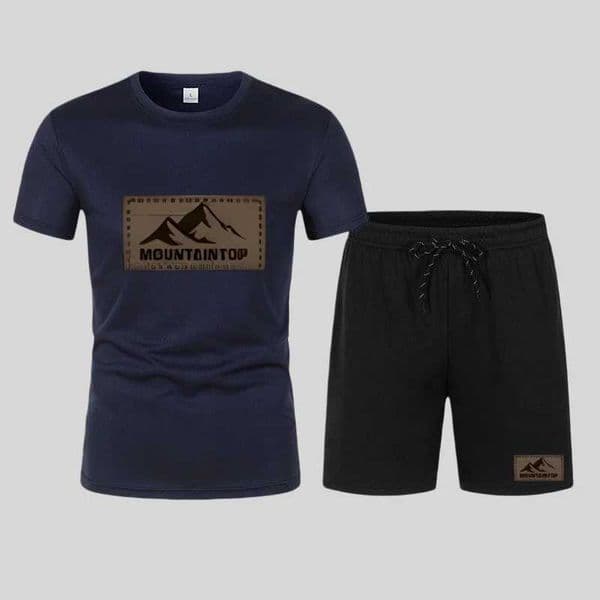 Summer casual mens printed T-shirt set - fashionable streetwear T-shirt loose breathable soft short-sved shorts Q260423