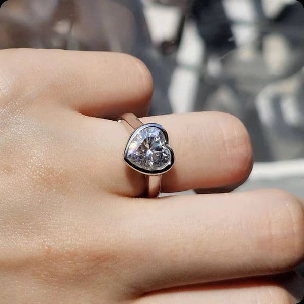 925 Moissanite Engagement Ring Wedding Band Fine Jewelry Rings for Women