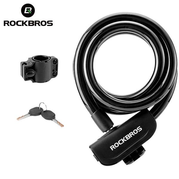 ROCKBROS Bicycle Lock Bike Portable Antitheft Ring MTB Road Cycling Cable Motorcycle Vehicle Accessories 260422