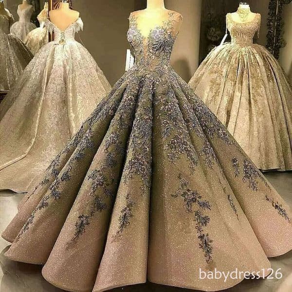 Luxury Sequined Prom Dresses Sweetheart Lace Applique Beaded Ball Gown Vintage Evening Dress Floor Length Arabic Formal Party Wear ZD19