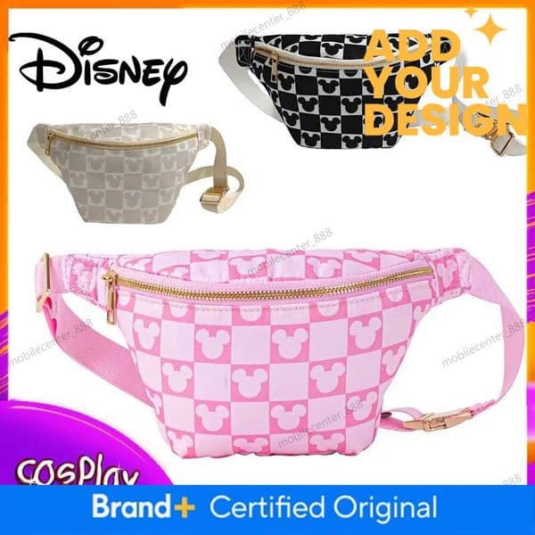 Designer Disney Disney Mickey Print Bag Anime Cartoon Kawaii Pocket Casual Fashion Outdoor Crossbody Bag Cute Shoulder Bag Girl Gift Woman Luxury