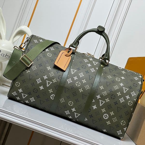Classic Double Size Designer 45cm 50cm Luggage lvsities Leather Black Embossed Large Capacity Holiday Tote Travel Bag