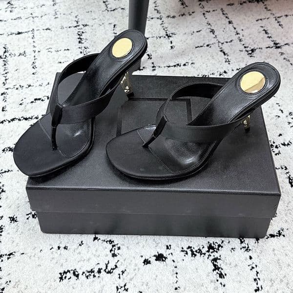 Opyum mules in satin crepe thong mule sandals womens designer mule 8629419Q Square Toe Leather Sole Silk And Viscose Summer Thong Mule heel height 8.5cm size 35 42