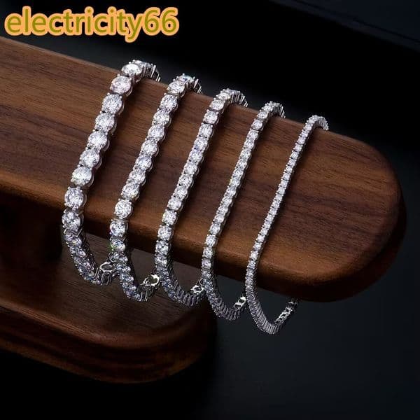 Hot Sale Classic Jewelry Moissanite Tennis Chain Bracelet Multi-Size Gold Silver Rose Gold Fashion Jewelry S925 Bracelet
