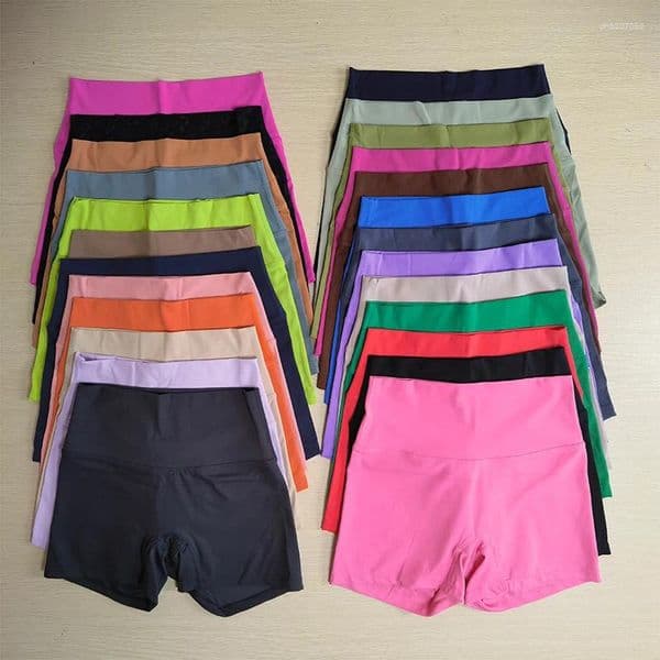 Active Shorts Yoga Solid Color Women Fitness High Waist Legging Bike Soft Fabric Proof Comprehensive Training Jog Sportswear