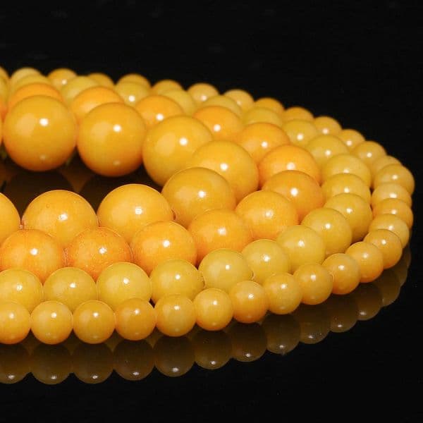 681012mm Natural Stone Yellow Jade Beads Round Spacer Beads for Jewelry Making Supplies DIY Energy Bracelets Accessories 15 260422