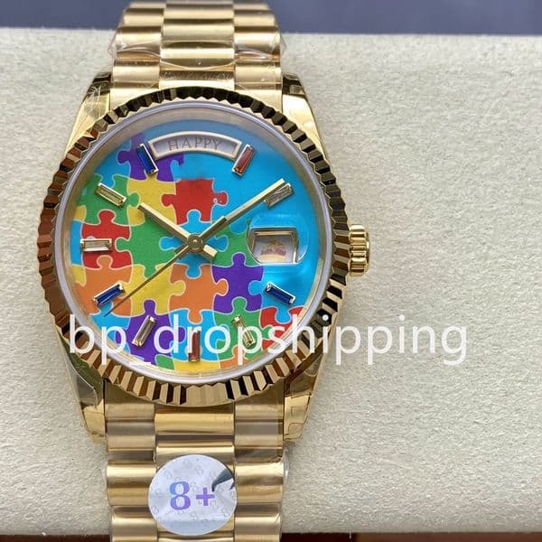 Super Factory 36MM Mens Watches 128238 Cal.3255 Automatic Movement Men's Watch Stainless Steel Watch Strap Calendar Watches Womens Wristwatches