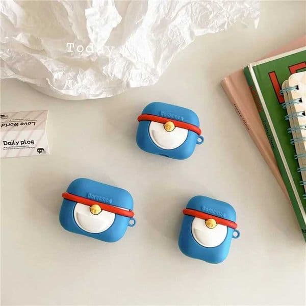 For Airpods 4 Case 20243D Cartoon Blue Fat Protective Sile Earphone Anime Cover For Airpod 4 Case For Kids Boys Girls Funda J260423