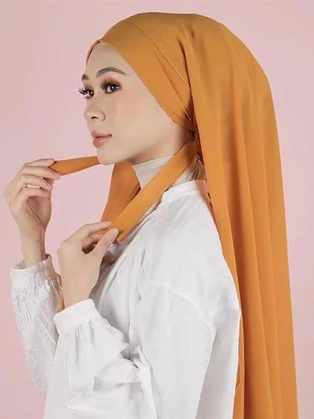 Crystal Hemp Womens Hijab Solid Color Muslim Ladies Turban Soft Elastic Headscarf Middle Eastern Head Wrap Scarf 260422