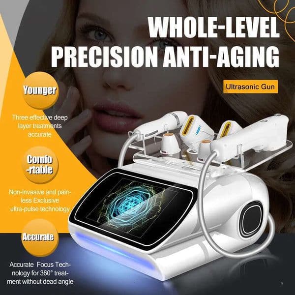 Ace Professional HIFU Skin Tightening Face Contouring Ultrasound Knife + Radar Carving 2 Handles HIFU Newest Smas Wrinkle Remover Anti-Aging Machi