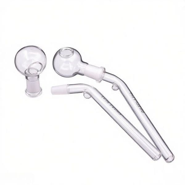 10mm Female Clear Thick heady Glass Oil Burner Pipe Mini Glass Smoke Straw tube nail Pipes with dome Smorking nail oil banger bowl
