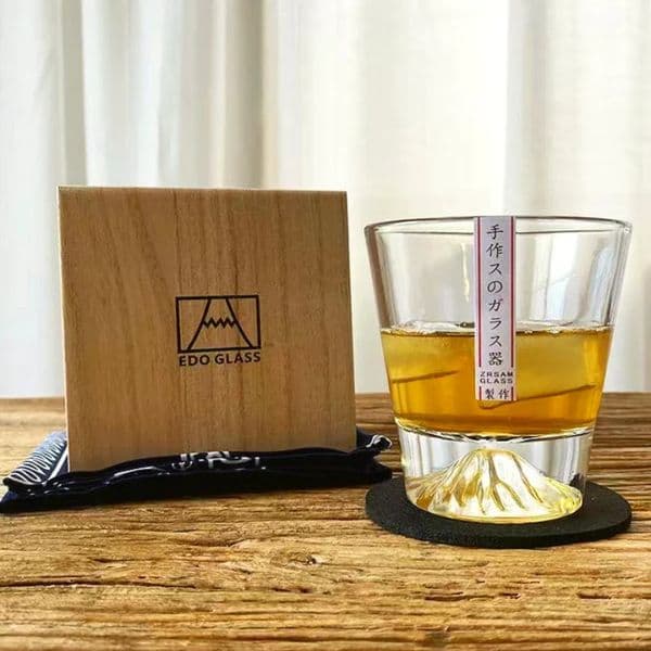 1PC Transparent Snow Mountain Cup Japanese Mount Fuji Whisky Glass Cup Breakfast Milk Drink Beer Wine Fruit Juice Cups Gift 260422