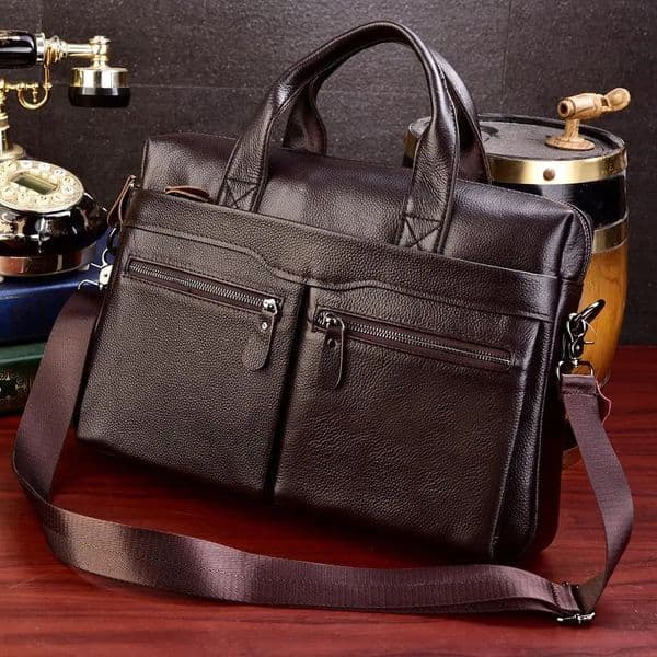 Business Laptop Bag Men Genuine Leather Handbags Male Travel Briefcases High Quality Cowhide Messenger Bags 260422