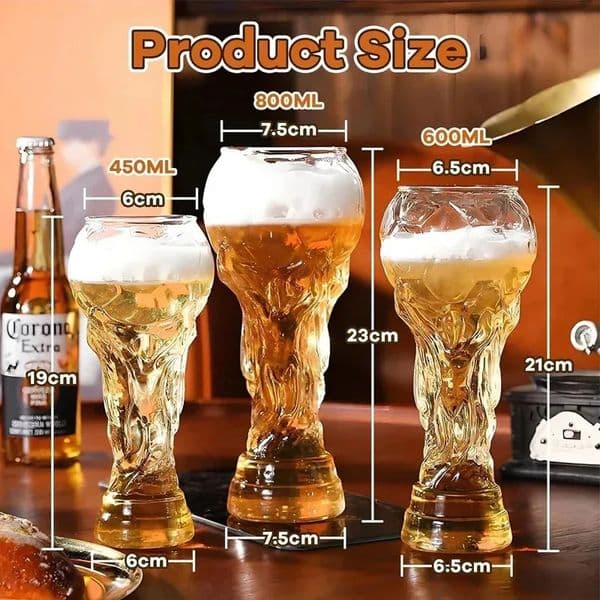 Football Tournament Trophy Glass Beer Cup Suitable For Watching Celebrating Games Decorating Bars Restaurants Party Gifts 260420