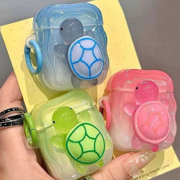 Dopamine Turtle iPhone Bluetooth Earphone Case Suitable For AirPods Pro Cute Cartoon AirPods First Generation Protective Cover J260423