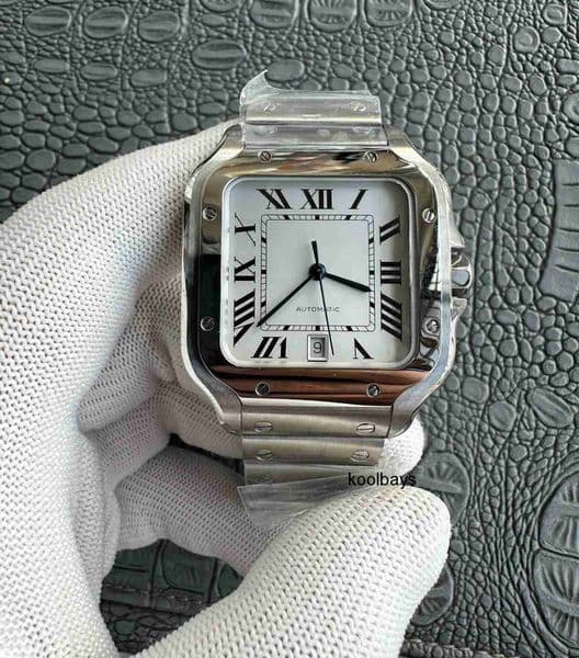 Top quality santoss watch mens watch 1847MC mechanical movement super clone watches designer watch sapphire crystal glass 316L steel 39.8mm 35.1mm with box 6RGG