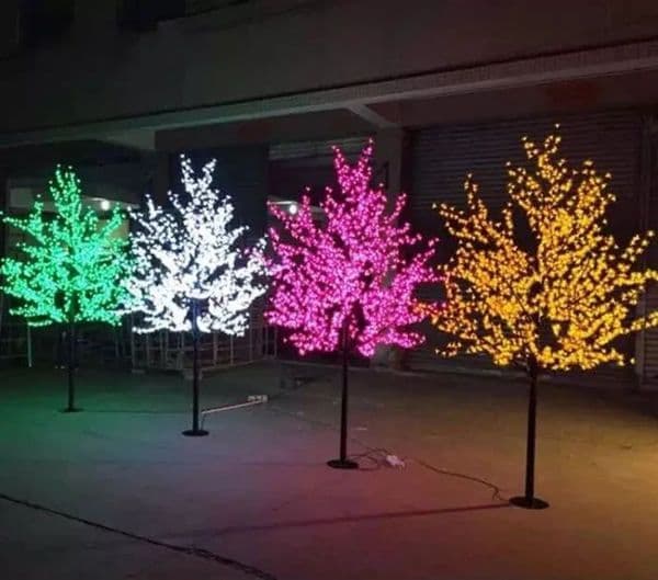 Tax Free LED Artificial Cherry Blossom Tree Light Christmas Light 1152pcs LED Bulbs 2m Height 110220VAC Rainproof Outdoor Use