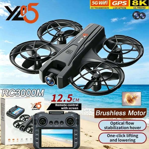 Yl05 RC Drone Professional 8K Aerial Photography Remote Control Aircraft HD Dual Brushless Motorscamera Quadcopter Boy Toy Gift Xingkaisheng