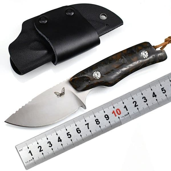 15017 Petrified FishFolding Knife with Wooden Titanium Handle Steel Pocketknives Tactical Knife for Hunter EDC Hand Tool thumbnail 2