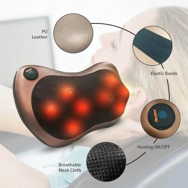 2026 Head Massager Car Home Cervical Shiatsu Massage Neck Back Waist Body Electric Multifunctional Pillow Cushion 251013 Free Shipping 003