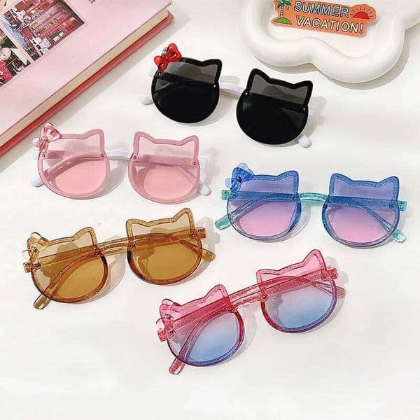 Children Cute Animal Cartoon Vintage Rimless Polarized Boy Girl Outdoor Sun Protection Glasses Kids UV400 Sunglasses S260422