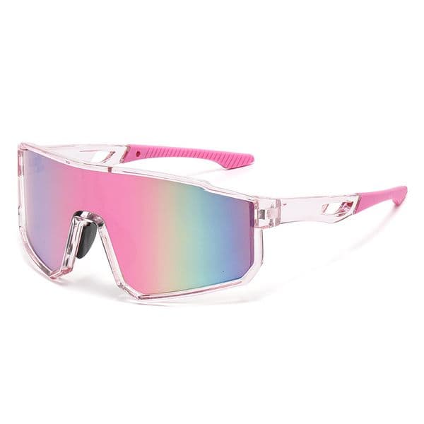 Fast Delivery New outdoor glasses, European and American large-frame colorful sports sunglasses, windproof cycling bike sunglasses