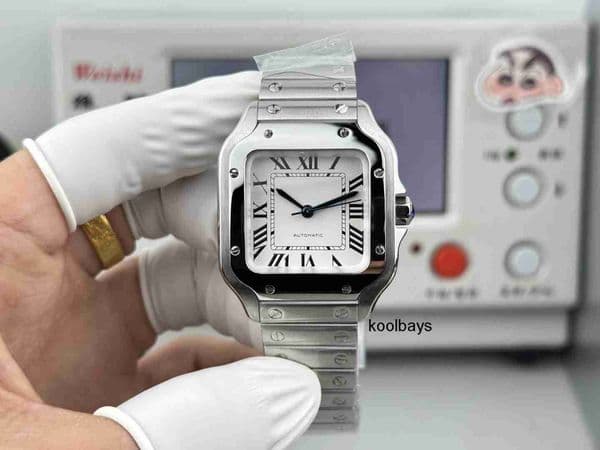 Top quality santoss watch mens watch 1847MC mechanical movement super clone watches designer watch sapphire crystal glass 316L steel 39.8mm 35.1mm with box USB8