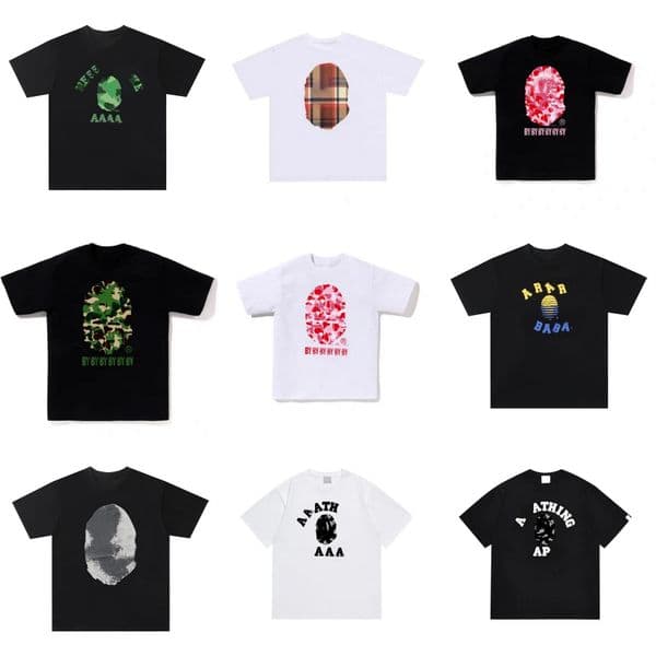 bapeshirtlys Mens Tshirts Designer Shirts Women T Shirt for Men T Shirts Luxury Shirt Tshirt Luxe Cotton Crew Neck Short Sleeve Letters Print Casual Summer Tee 14d